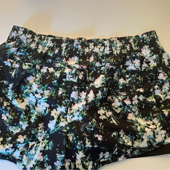 RBX Athletic Workout Lined Floral Shorts Green Blue Large - Picture 5 of 6